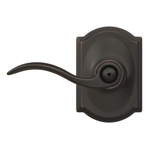 Schlage® Accent Aged Bronze Bed & Bath Privacy Door Lever With Camelot Trim 5 Schlage® Accent Aged Bronze Bed & Bath Privacy Door Lever With Camelot Trim - Image 3