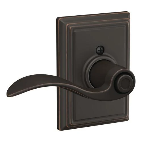 Schlage® Accent Aged Bronze Bed & Bath Privacy Door Lever With Addison Trim 6 Schlage® Accent Aged Bronze Bed & Bath Privacy Door Lever With Addison Trim - Image 4