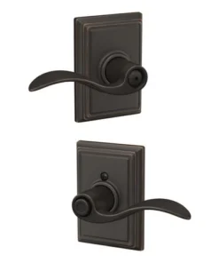 Schlage® Accent Aged Bronze Bed & Bath Privacy Door Lever With Addison Trim 12 Schlage® Accent Aged Bronze Bed & Bath Privacy Door Lever With Addison Trim -Schlage Shop 4404689 LS