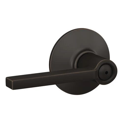 Schlage® Latitude Aged Bronze Bed & Bath Privacy Door Lever 3 Schlage® Latitude Aged Bronze Bed & Bath Privacy Door Lever