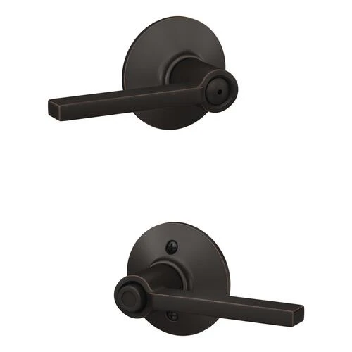 Schlage® Latitude Aged Bronze Bed & Bath Privacy Door Lever 7 Schlage® Latitude Aged Bronze Bed & Bath Privacy Door Lever - Image 5