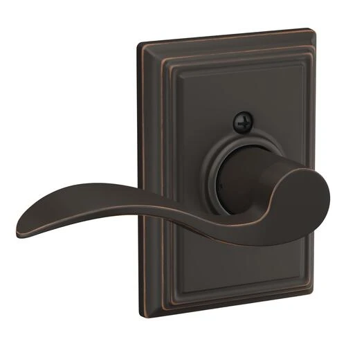 Schlage® Accent Aged Bronze Hall & Closet Passage Door Lever With Addison Trim 6 Schlage® Accent Aged Bronze Hall & Closet Passage Door Lever With Addison Trim - Image 4