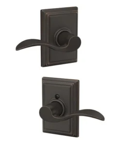 Schlage® Accent Aged Bronze Hall & Closet Passage Door Lever With Addison Trim 12 Schlage® Accent Aged Bronze Hall & Closet Passage Door Lever With Addison Trim -Schlage Shop 4404699 LS