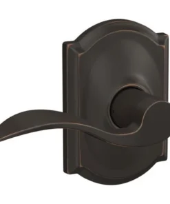 Schlage® Accent Aged Bronze Hall & Closet Passage Lever With Camelot Trim