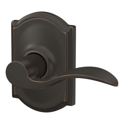 Schlage® Accent Aged Bronze Hall & Closet Passage Lever With Camelot Trim 4 Schlage® Accent Aged Bronze Hall & Closet Passage Lever With Camelot Trim - Image 2