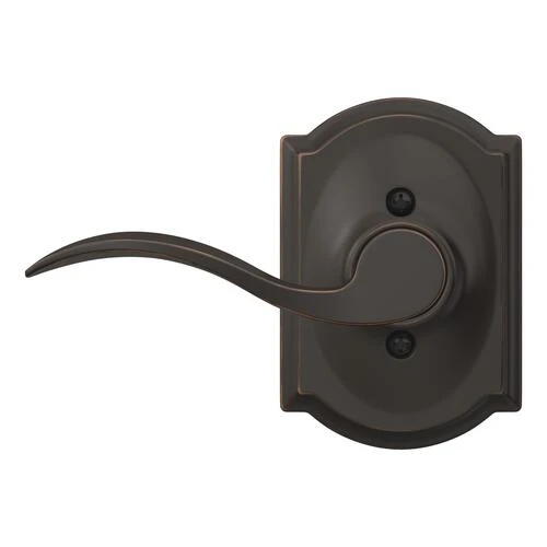 Schlage® Accent Aged Bronze Hall & Closet Passage Lever With Camelot Trim 8 Schlage® Accent Aged Bronze Hall & Closet Passage Lever With Camelot Trim - Image 6