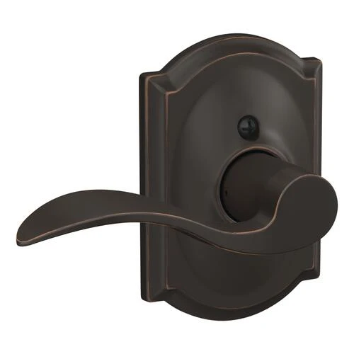 Schlage® Accent Aged Bronze Hall & Closet Passage Lever With Camelot Trim 6 Schlage® Accent Aged Bronze Hall & Closet Passage Lever With Camelot Trim - Image 4