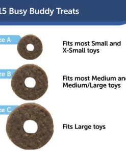 PetSafe® Busy Buddy® Size-B Natural Rawhide Dog Toy Treat Rings - 16 Count -Schlage Shop BB GN RING RH M PT03
