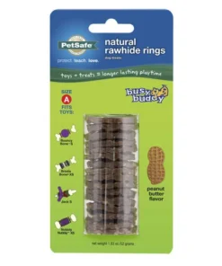 PetSafe® Busy Buddy® Size A Natural Rawhide Dog Toy Treat Rings - 16 Count 17 PetSafe® Busy Buddy® Size A Natural Rawhide Dog Toy Treat Rings - 16 Count -Schlage Shop BB RING PB A PT06