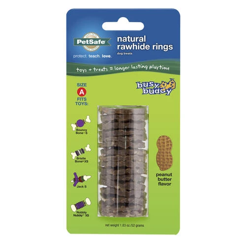 PetSafe® Busy Buddy® Size A Natural Rawhide Dog Toy Treat Rings - 16 Count 10 PetSafe® Busy Buddy® Size A Natural Rawhide Dog Toy Treat Rings - 16 Count - Image 8