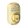 Schlage® Plymouth Bright Brass Electronic Entry Door Deadbolt -Schlage Shop BE365PLY505 EXT
