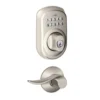 Schlage® Sacramento Satin Nickel Door Lever And Keypad Door Deadbolt -Schlage Shop BE365PLY619 EXT SAC