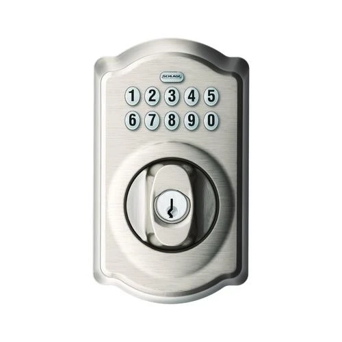 Schlage® Camelot Satin Nickel Electronic Entry Door Deadbolt 5 Schlage® Camelot Satin Nickel Electronic Entry Door Deadbolt - Image 3