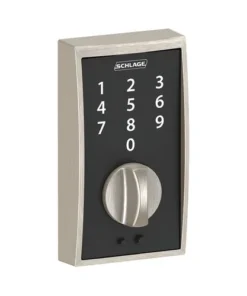 Schlage® Touch™ Satin Nickel Keyless Entry Door Deadbolt With Century Trim