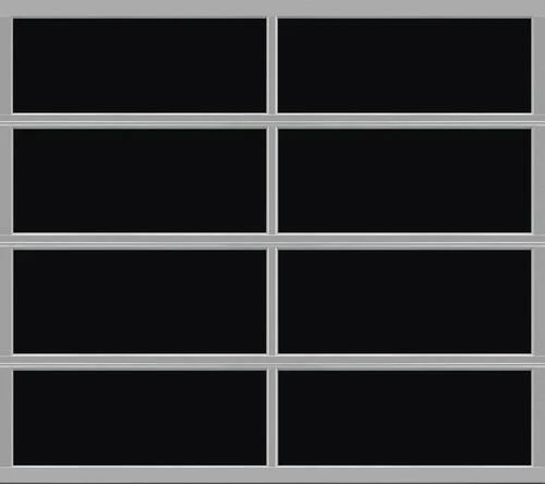 Ideal Door® Commercial Aluminum Sectional 9' X 7' Silver Non-Insulated Garage Door With Windows 3 Ideal Door® Commercial Aluminum Sectional 9' X 7' Silver Non-Insulated Garage Door With Windows