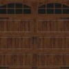 Ideal Door® Designer 9' X 7' Oak Walnut Insulated Garage Door With Windows (R-Value 18.4) -Schlage Shop CHL WO Arch 2 Insert 8x7 SWOP PROFILE