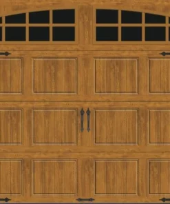 Ideal Door® Designer 8' X 7' Oak Medium Insulated Garage Door With Windows (R-Value 6.5)