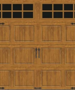 Ideal Door® Designer 8' X 7' Oak Medium Insulated Garage Door With Windows (R-Value 6.5)