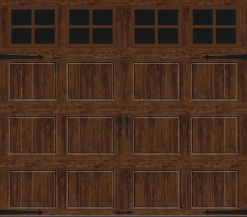 Ideal Door® Designer 8' X 7' Oak Walnut Insulated Garage Door With Windows (R-Value 6.5) 3 Ideal Door® Designer 8' X 7' Oak Walnut Insulated Garage Door With Windows (R-Value 6.5)