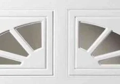 Schlage Shop 43 Ideal Door® Overhead Garage Door White Design Insert Sherwood Short Panel