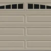 Ideal Door® Traditional 8' X 7' Sandtone Insulated Garage Door With Windows (R-Value 6.5) -Schlage Shop EL ST Madison Arch 8x7 v2