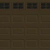 Ideal Door® Traditional 8' X 7' Chocolate Insulated Garage Door With Windows (R-Value 6.5) -Schlage Shop ES CH Stockton 8x7 v2