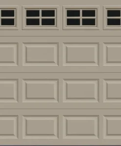 Ideal Door® Traditional 9' X 7' Sandtone Insulated Garage Door With Windows (R-Value 6.5)