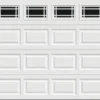 Ideal Door® Traditional 8' X 7' White Insulated Garage Door With Windows (R-Value 6.5) -Schlage Shop ES WH Prairie 8x7 v2