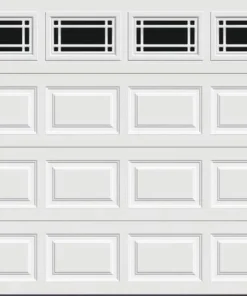 Ideal Door® Traditional 8' X 7' White Insulated Garage Door With Windows (R-Value 6.5)