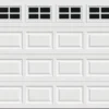 Ideal Door® Traditional 8' X 7' White Insulated Garage Door With Windows (R-Value 6.5) -Schlage Shop ES WH Stockton 8x7 v2