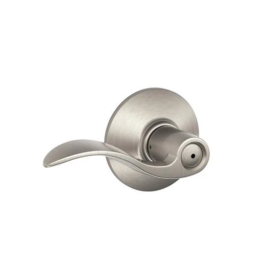 Schlage® Accent Satin Nickel Bed & Bath Privacy Door Lever 3 Schlage® Accent Satin Nickel Bed & Bath Privacy Door Lever