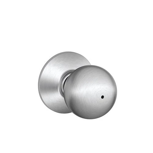 Schlage® Orbit Satin Chrome Commercial Bed & Bath Privacy Door Knob 3 Schlage® Orbit Satin Chrome Commercial Bed & Bath Privacy Door Knob