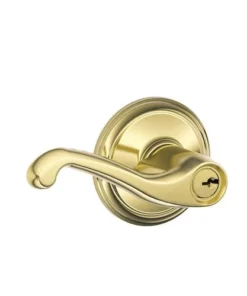 Schlage® Flair Bright Brass Entry Door Lever