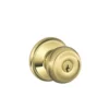 Schlage® Georgian Bright Brass Entry Door Knob -Schlage Shop F51GEO505 EXT SL