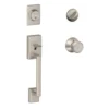 Schlage® Century Satin Nickel Entry Door Knob Handleset And Single Cylinder Door Deadbolt -Schlage Shop F60CEN619 BWE
