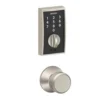 Schlage® Bowery Satin Nickel Door Knob With Century Trim And Touch™ Keyless Entry Door Deadbolt -Schlage Shop FBE375CEN619 BWE EXT SL