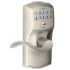 Schlage® Accent Satin Nickel Electronic Keyless Flexlock Entry Door Lever -Schlage Shop FE595ACC619 CAM EXT