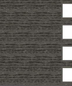 Ideal Door® Modern Flush 8' X 7' Slate Finish Insulated Garage Door With Windows (R-Value 6.5)