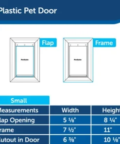 PetSafe® 7-1/2" X 11" Small White Plastic Pet Door -Schlage Shop HPA11 10966 PT05