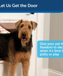 PetSafe® 8.12" X 12.25" Medium White Plastic Pet Door -Schlage Shop HPA11 10967 PT01