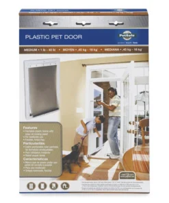 PetSafe® 8.12" X 12.25" Medium White Plastic Pet Door -Schlage Shop HPA11 10967 PT07