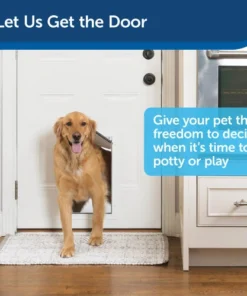 PetSafe® 10-3/4" X 15-5/8" Medium Aluminum Pet Door -Schlage Shop HPA11 11599 PT01