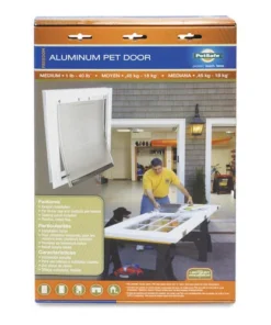 PetSafe® 10-3/4" X 15-5/8" Medium Aluminum Pet Door -Schlage Shop HPA11 11599 PT06