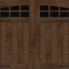 Ideal Door® Premium Handcrafted 8' X 7' Walnut Finish Insulated Garage Door With Windows (R-Value 18.4) -Schlage Shop MWL213 WF ARCH3 8x7 v2