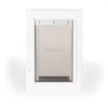 PetSafe® Freedom 5.25" X 8.12" Small Premium White Aluminum Pet Door -Schlage Shop PPA00 10859FreedomAluminumSmallDoorTopView