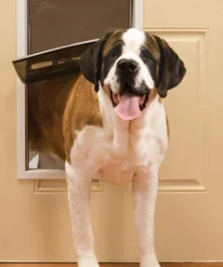 PetSafe® Freedom 13.75" X 23.75" Extra Large Premium White Aluminum Pet Door -Schlage Shop PPA00 10862 Premium XL Dog