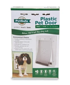 PetSafe® 5.12" X 8.25" Small Premium White Plastic Pet Door -Schlage Shop PPA00 10958SMPlasticPetDoorPackaging