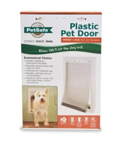 PetSafe® 8.12" X 12.25" Medium Premium White Plastic Pet Door