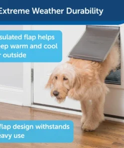 PetSafe® 8.12" X 12.25" Medium White Extreme Weather Pet Door -Schlage Shop PPA00 10985 PT02