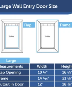 PetSafe® 10" X 15" Large Wall Entry Pet Door 22 PetSafe® 10" X 15" Large Wall Entry Pet Door -Schlage Shop PPA00 16944 PT05